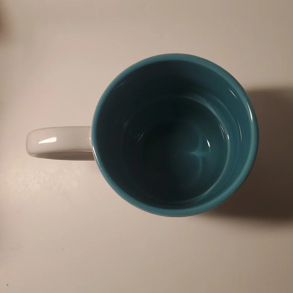 DesignWorks Ink Ceramic Mug with Blue Interior - Picture 4 of 4